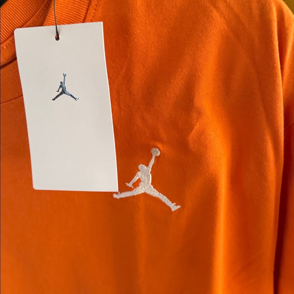 Jordan Men's Bright Orange Tee with White Logo nwt size 3XL - Picture 3 of 5